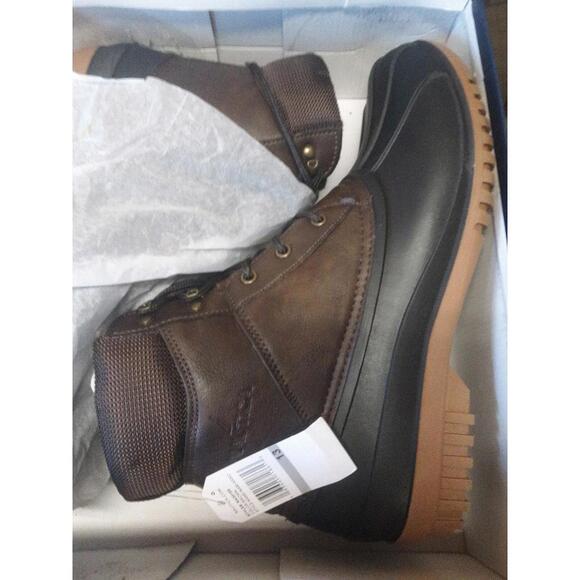 Nautica Nam-ARNO BROWN Lace Up Boots Men's Size 13 DUCK boot NEW (shelf00s) - Picture 3 of 5